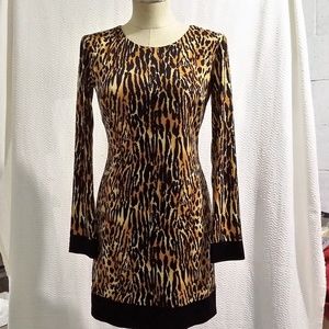 CACHE Little  Animal Print Stretch SLEEVE DRESS  4